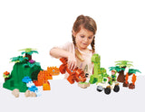 Ecoiffier - Abrick Dinoland With 2 Figures And 1 Vehicle Construction Set