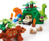 Ecoiffier - Abrick Dinoland With 2 Figures And 1 Vehicle Construction Set