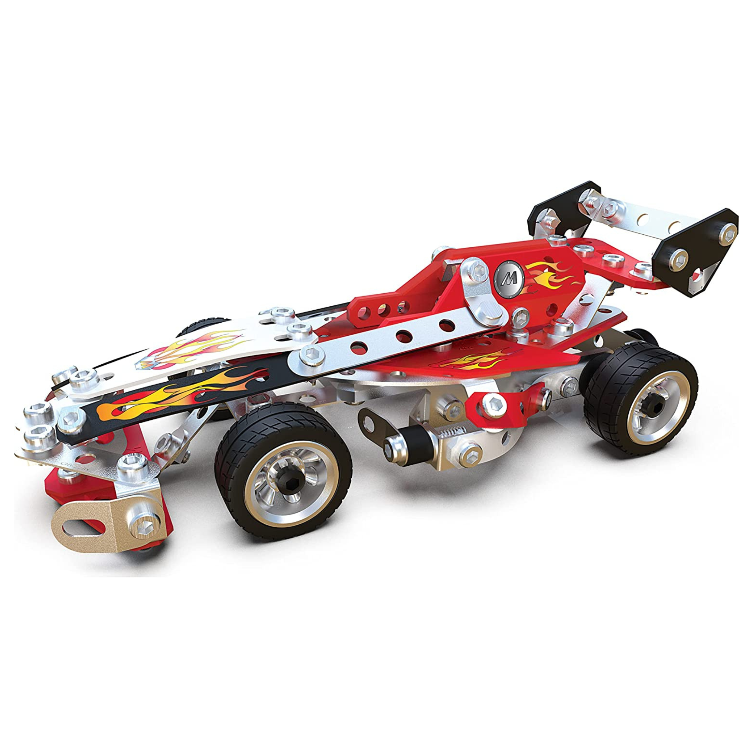 Meccano Junior, RC Police Car with Working Trunk and Real Tools, Toy Model  Building Kit, STEM