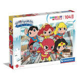 Clementoni - 25720 - Supercolor - DC Comics Super Friends - 104 Maxi Pieces - Puzzle