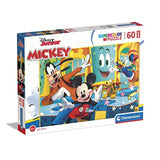 Clementoni 26473 disney Mickey Mouse supercolor mickey-60 maxi pieces-made in italy, 4 years old children’s, cartoon puzzles, mouse, large tiles, multicolour, medium