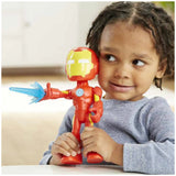 HASBRO - Marvel Spidey and His Amazing Friends Supersized Iron Man Action Figure, Preschool Superhero Toy for Kids Ages 3 and Up