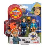 SIMBA - Simba 109251043038 sam the firefighter set two figures articulated 7.5 Cm with assorted accessories + 3 years