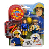 SIMBA - Simba 109251043038 sam the firefighter set two figures articulated 7.5 Cm with assorted accessories + 3 years