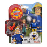 SIMBA - Simba 109251043038 sam the firefighter set two figures articulated 7.5 Cm with assorted accessories + 3 years