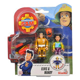 SIMBA - Simba 109251043038 sam the firefighter set two figures articulated 7.5 Cm with assorted accessories + 3 years