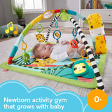 MATTEL - Fisher-Price - 3-in-1 Rainforest Sensory Gym Baby Activity Toys