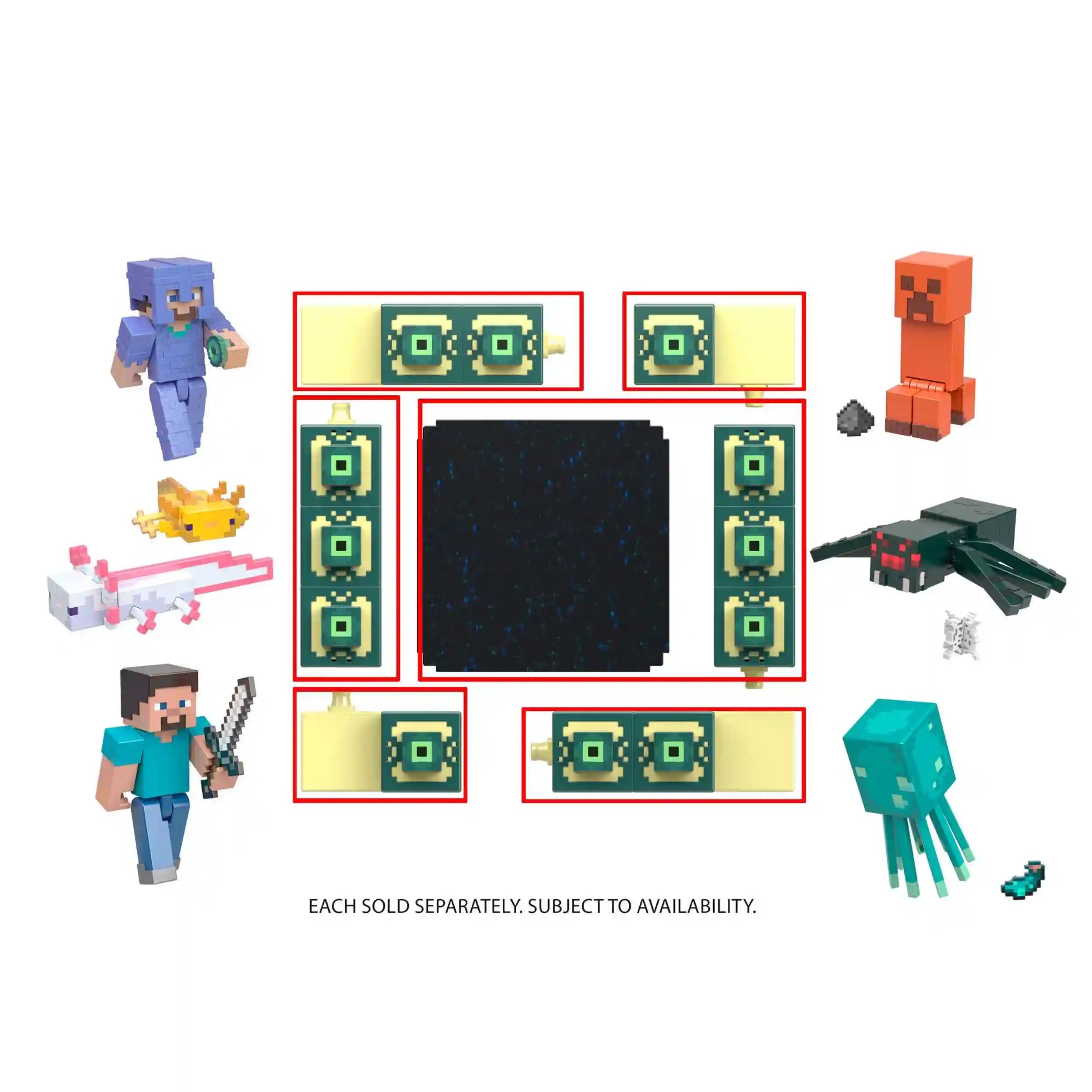  Mattel Minecraft Toys 3.25-Inch Action Figure, Creeper With  Accessory & Portal Piece, Toy Collectible Inspired By Video Game : Toys &  Games