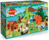 Ecoiffier - Abrick Dinoland With 2 Figures And 1 Vehicle Construction Set