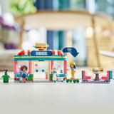 LEGO 41728 Friends Heartlake Downtown Diner Restaurant Playset, Toy for Kids Aged 6 Plus, Birthday Gift Idea with Liann, Aliya and Charli Mini-Dolls, 2023 Series Characters