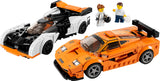 LEGO 76918 Speed Champions McLaren Solus GT & McLaren F1 LM, 2 Iconic Race Car Toys, Hypercar Model Building Kit, Collectible 2023 Set