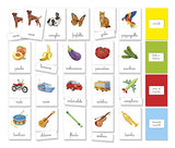 Clementoni 16362 sapientine words-montessori 3 years, educational game to learn to read, language development with nomenclature method-made in italy, multi-colored