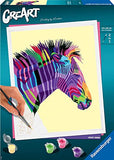 Ravensburger creart funky zebra paint by numbers adults & kids age 12 years up - easter gifts and painting arts and crafts set