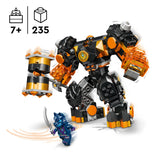 LEGO NINJAGO Cole’s Elemental Earth Mech, Action Figure Toy, Dragons Rising Building Set with Ninja Character Cole Minifigure, Gift for 7 Plus Year Old Boys, Girls & Kids 71806