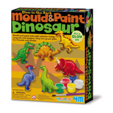 4M Dinosaur Mould and Paint Kit - Create Glowing in the Dark Magnets and Pins - Educational Toy for Kids